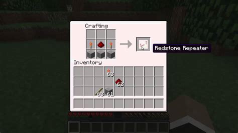 how to craft a redstone repeater in minecraft