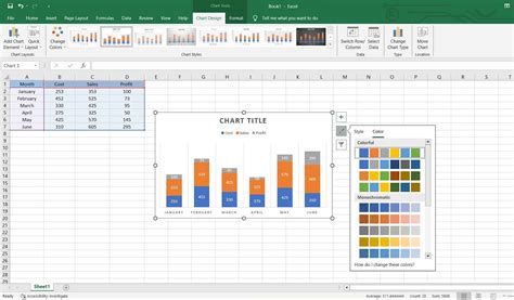 how to create a bar chart with 3 variables in excel