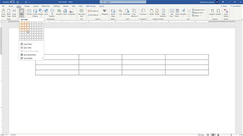 How To Create A Basic Table In Word