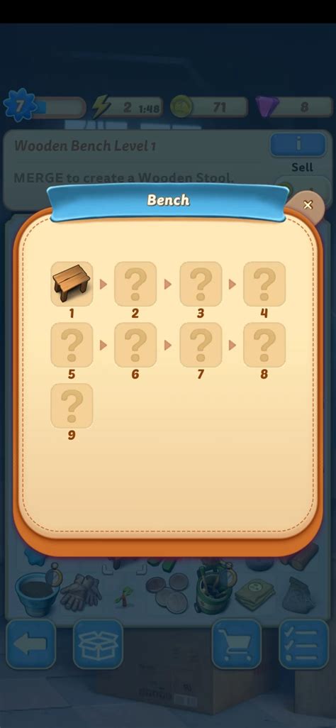 How To Create A Bench In Merge Mansion