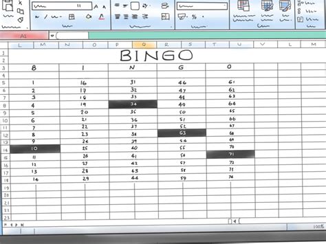 how to create a bingo game in excel