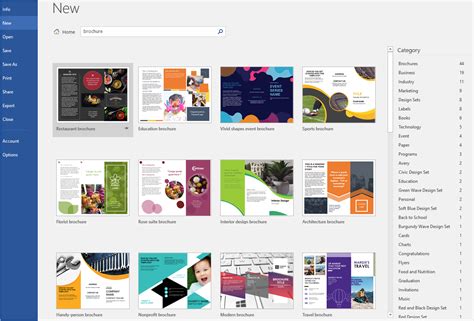 how to create a brochure in word without template