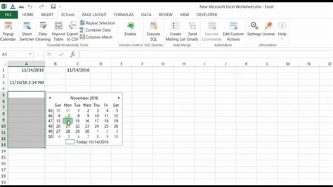 how to create a calendar in excel cell