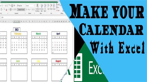 how to create a calendar using excel