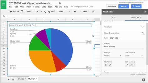 how to create a circle graph in google docs