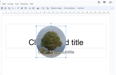how to create a circle in google slides