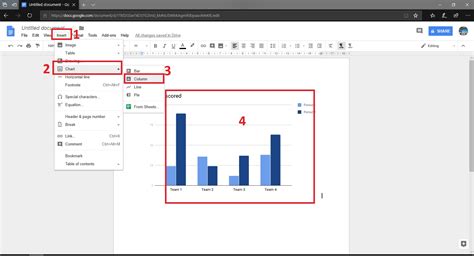 how to create a column graph in google docs
