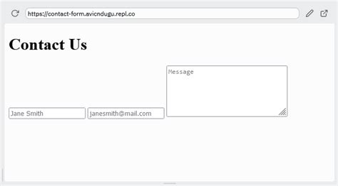 how to create a contact box in html