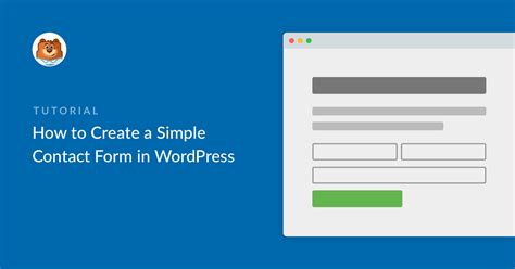 how to create a contact form in wordpress