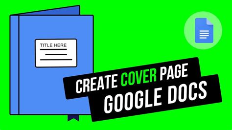 how to create a cover page on google docs