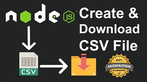 how to create a csv file in node js