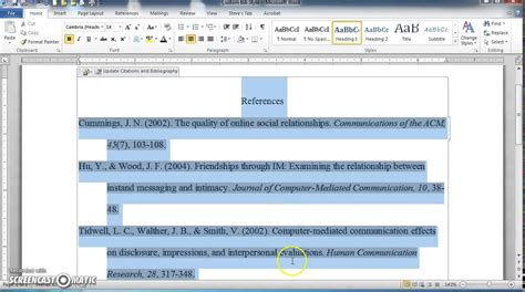 how to create a custom citation style in word