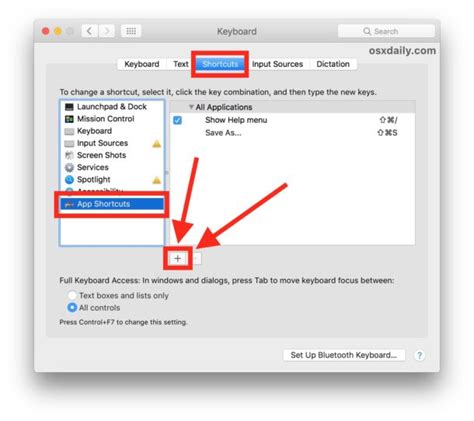 how to create a custom keyboard shortcut on mac