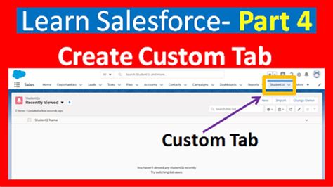 How To Create A Custom Tab In Salesforce
