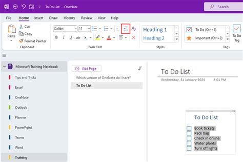 How To Create A Daily To Do List In Onenote