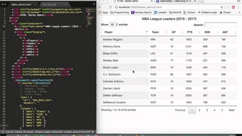 How To Create A Data Entry Table In Html