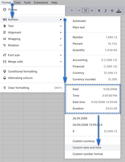 how to create a date cell in google sheets