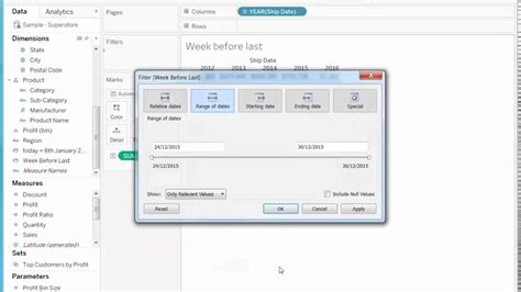 How To Create A Date Range In Tableau