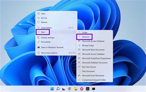 how to create a desktop shortcut for a program in windows 11