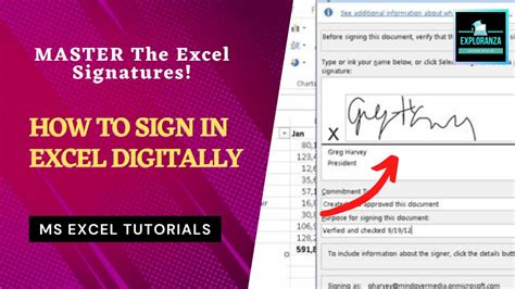 how to create a digital signature in excel sheet