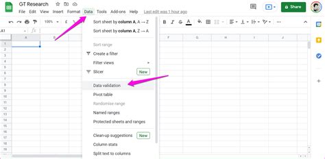 how to create a drop down list in google sheets on ipad