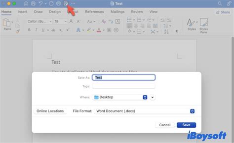 how to create a duplicate word document on mac