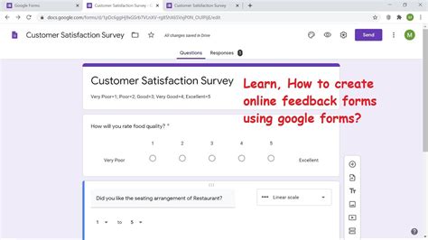 how to create a feedback form using google forms