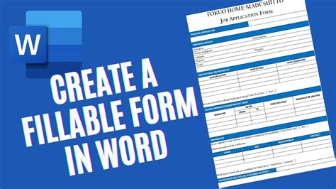 How To Create A Fillable Document In Microsoft Word