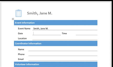 how to create a fillable document in word