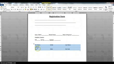 How To Create A Fillable Form In Word 2010