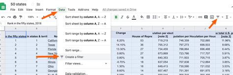 How To Create A Filter In Google Sheets