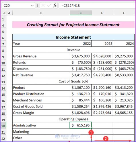 how to create a financial statement in excel
