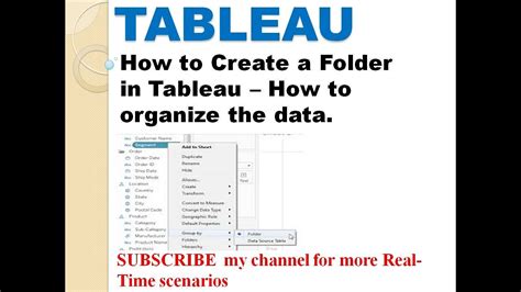 How To Create A Folder In Tableau Desktop