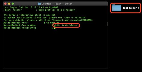 how to create a folder using terminal in mac