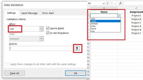 how to create a form in excel with drop down list