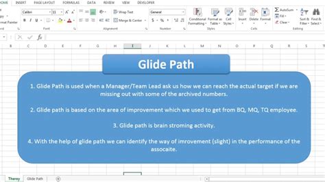 how to create a glide path chart in excel