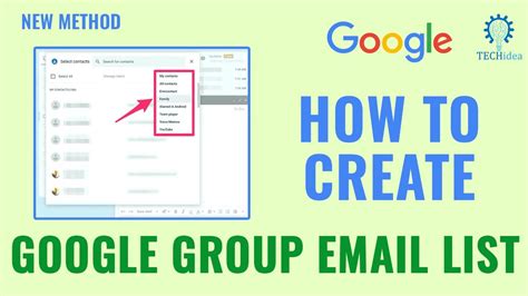 how to create a google group email list