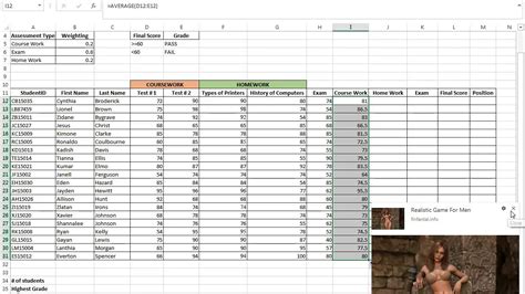 how to create a gradebook in excel
