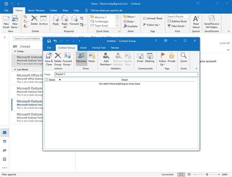 how to create a group mailing list in outlook 365