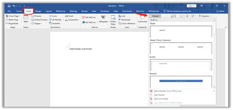 how to create a header using banded style in word