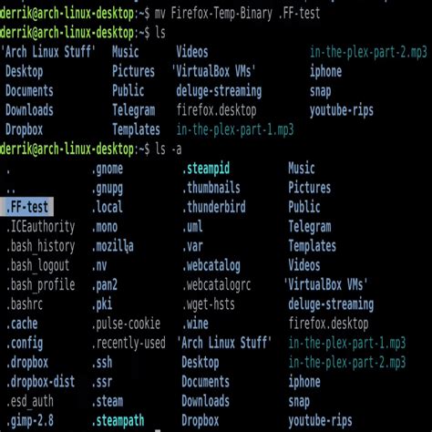 how to create a hidden file in linux command line
