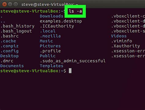 how to create a hidden folder in linux command line