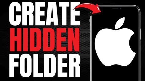 how to create a hidden folder on iphone 13