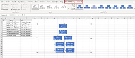 how to create a hierarchy chart in excel