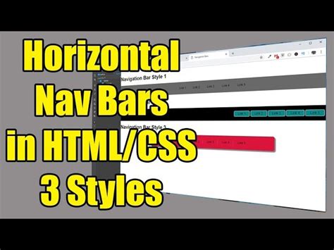 How To Create A Horizontal Nav Bar In Html