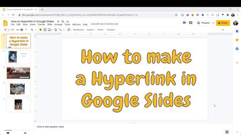 how to create a hyperlink on google slides