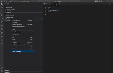 how to create a java web application in visual studio code