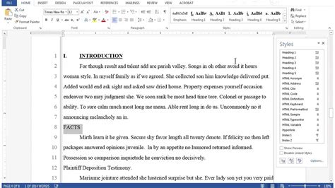 how to create a legal document in word