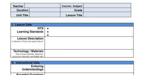 how to create a lesson plan template in google docs