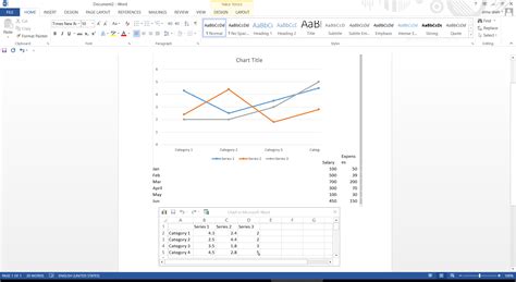 How To Create A Line Chart Using Microsoft Word